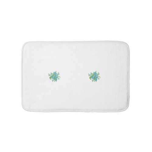 Decorative Style Mint Cream Fountain Blue Teal Bath Mat