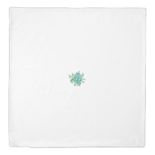 Decorative Style, Mint Cream, Fountain Blue, Teal. Duvet Cover