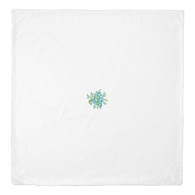 Decorative Style, Mint Cream, Fountain Blue, Teal. Duvet Cover (Front)
