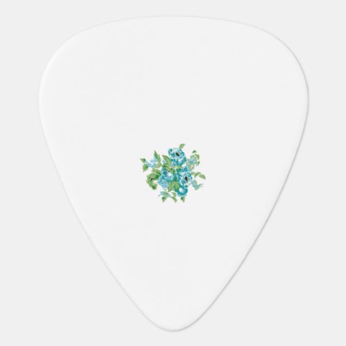 Decorative Style Mint Cream Fountain Blue Teal Guitar Pick