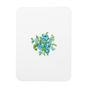Decorative Style, Mint Cream, Fountain Blue, Teal. Magnet