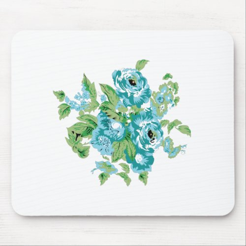 Decorative Style Mint Cream Fountain Blue Teal Mouse Pad