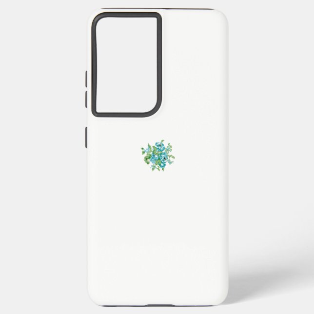 Decorative Style, Mint Cream, Fountain Blue, Teal. Samsung Galaxy Case (Back)