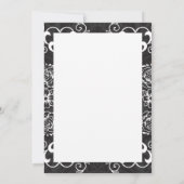 Decorative Sugar Skull Black White Gothic Grunge (Back)