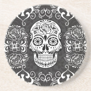 4 WOOD DRINK COASTERS SUGAR SKULL #28 Dia de los Muertos Day of Dead Halloween 4 WOOD DRINK COASTERS SUGAR SKULL #28 Dia de los Muertos Day of Dead Halloween