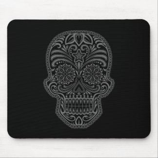 Decorative Sugar Skull - dark Mouse Pad