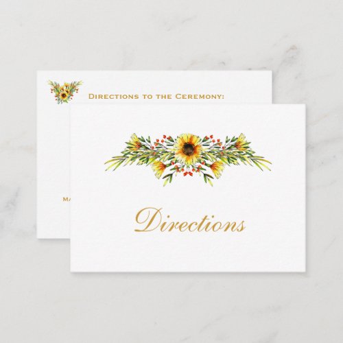 Decorative Summer Flowers Wedding Enclosure Card