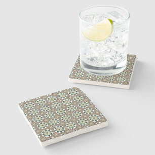 decorative symmetrical geometric pattern coaster 