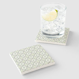 decorative symmetrical geometric pattern coaster 