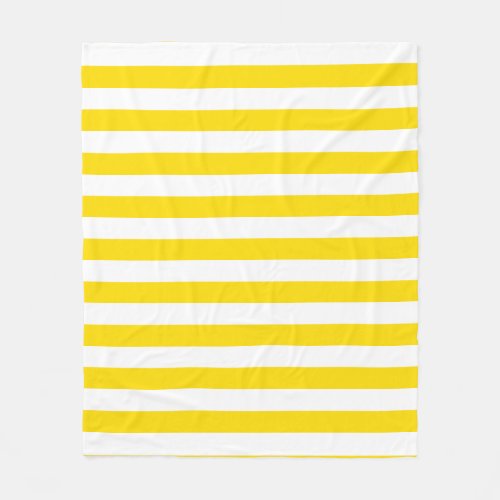 Decorative Template Stylish Yellow White Stripes Fleece Blanket