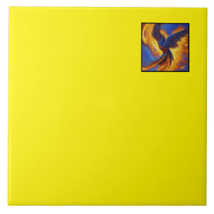 Decorative Tile - Bright Yellow - Phoenix Art