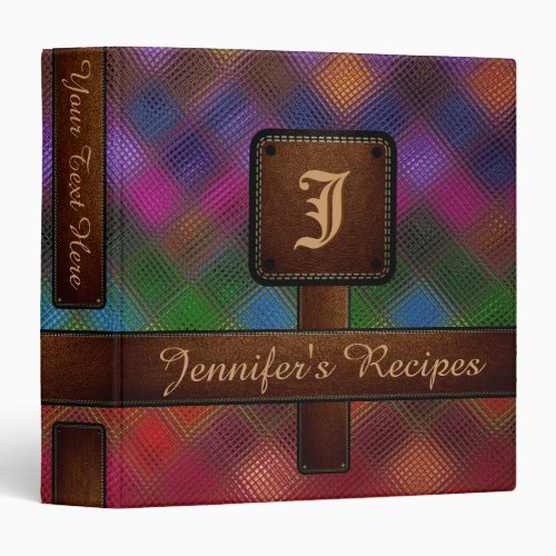 Decorative Tiles Mosaic Pattern Monogram 9 Binder