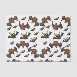 Decorative tissue paper bats halloween