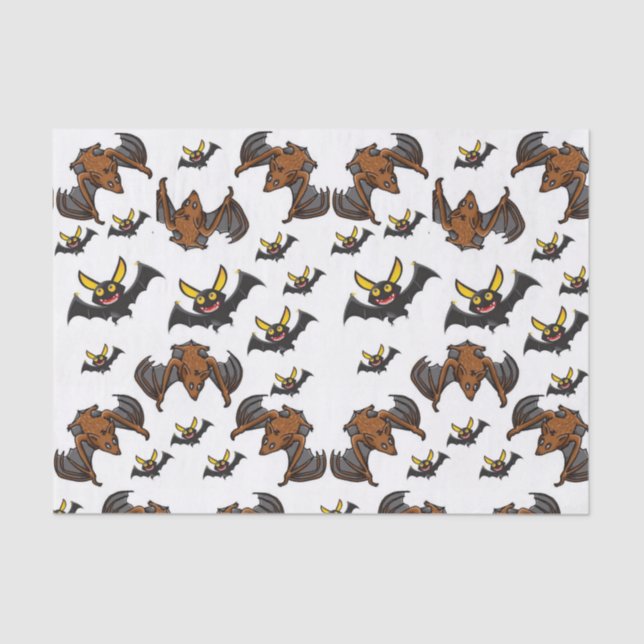 Decorative tissue paper bats halloween (Front)