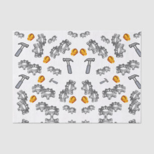 Decorative tissue paper carpenters tools