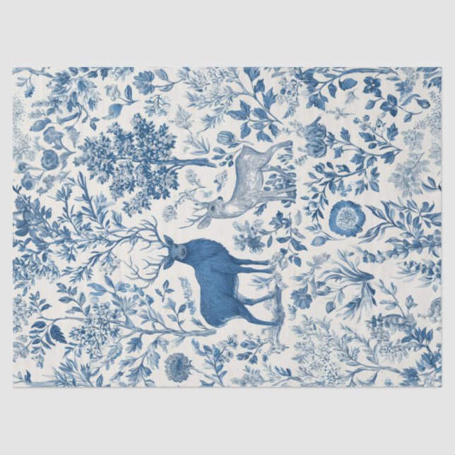 Decorative Tissue Paper Chinoiserie Forest Animals (Front)