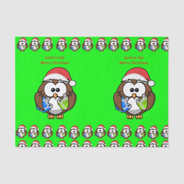 Decorative tissue paper christmas owl (Front)