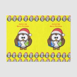 Decorative tissue paper christmas owl