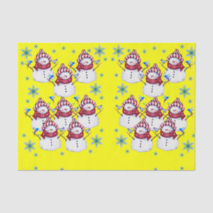 Decorative tissue paper christmas snowman