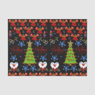 Decorative tissue paper christmas trees