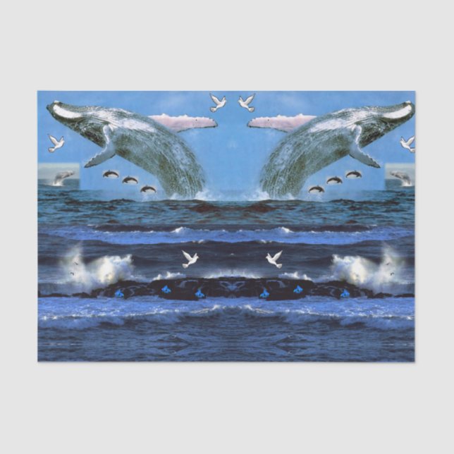 Decorative tissue paper dophins (Front)