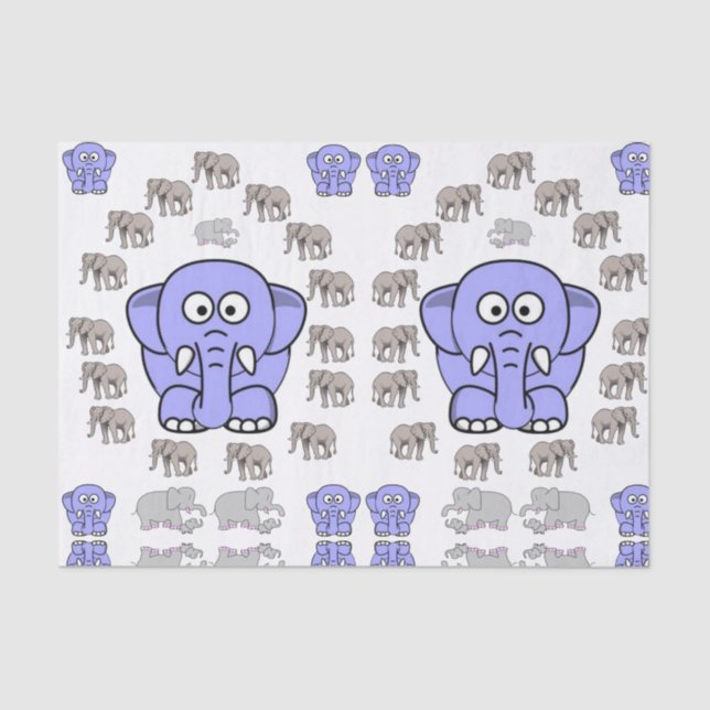 Decorative tissue paper elephants (Front)