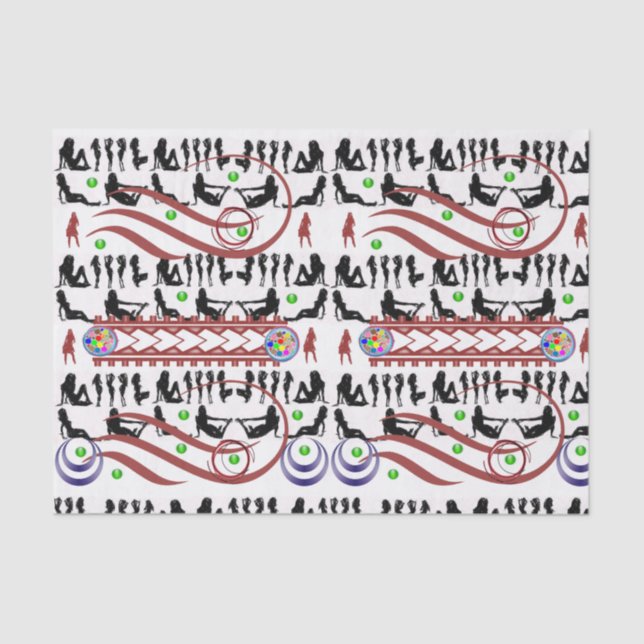 Decorative tissue paper mancave women (Front)