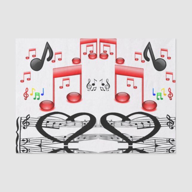 Decorative tissue paper musicians music (Front)