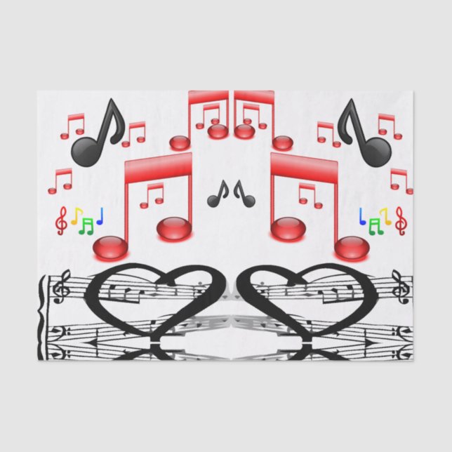 Decorative tissue paper musicians music (Front)