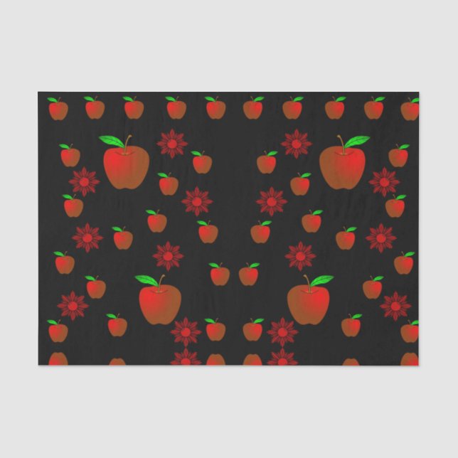 Decorative tissue paper red apples (Front)