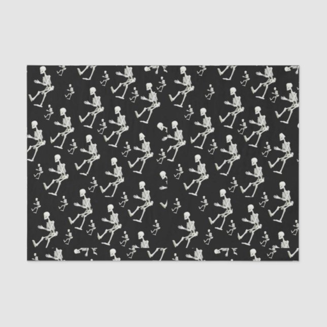 Decorative tissue paper skeletons halloween (Front)