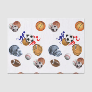 Decorative tissue paper sports