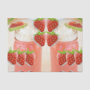 Decorative tissue paper strawberry daquirri