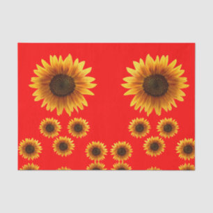 Decorative tissue paper sunflowers
