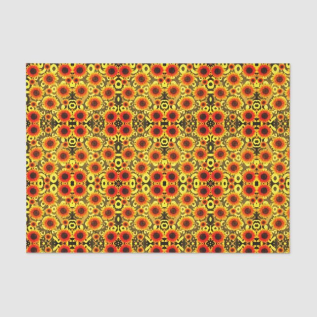 Decorative tissue paper sunflowers (Front)