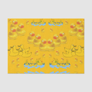 Decorative tissue paper yellow ducks
