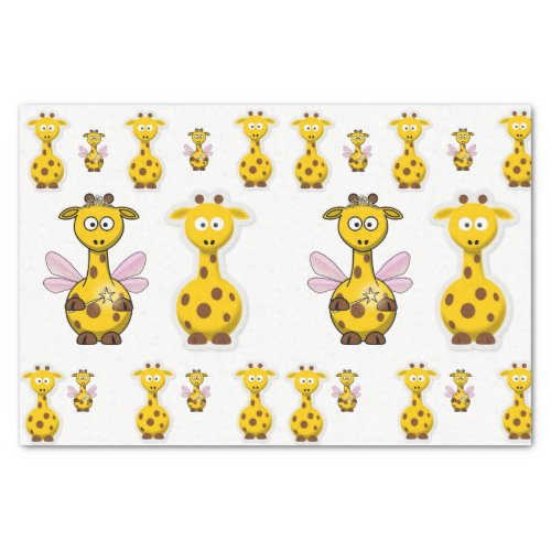 Decorative tissue paper yellow giraffe