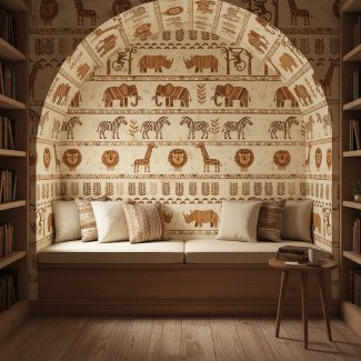 Decorative Tribal Border Safari ID1243