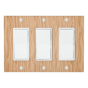 Decorative Triple Rocker Plate with Wood Texture