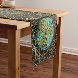 Decorative Triquetra Celtic Ornament Short Table Runner