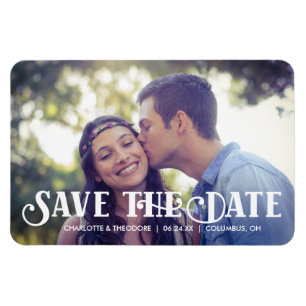 Decorative Type   Photo Save the Date Magnet
