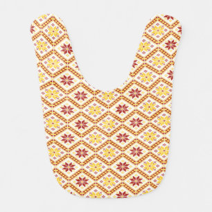 Decorative Ukrainian cross stitch Baby Bib