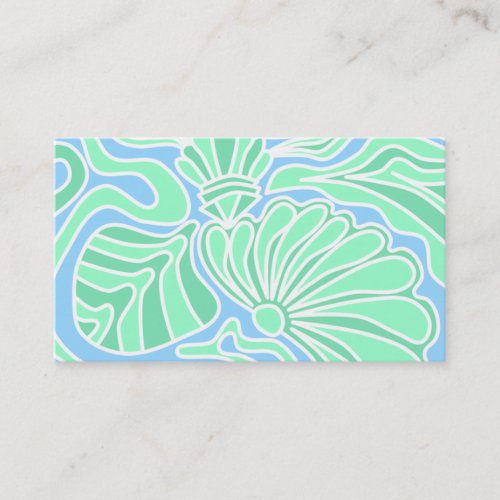 Decorative Underwater Themed Design. Business Card Templates