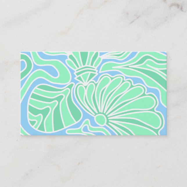 Decorative Underwater Themed Design. Business Card (Front)