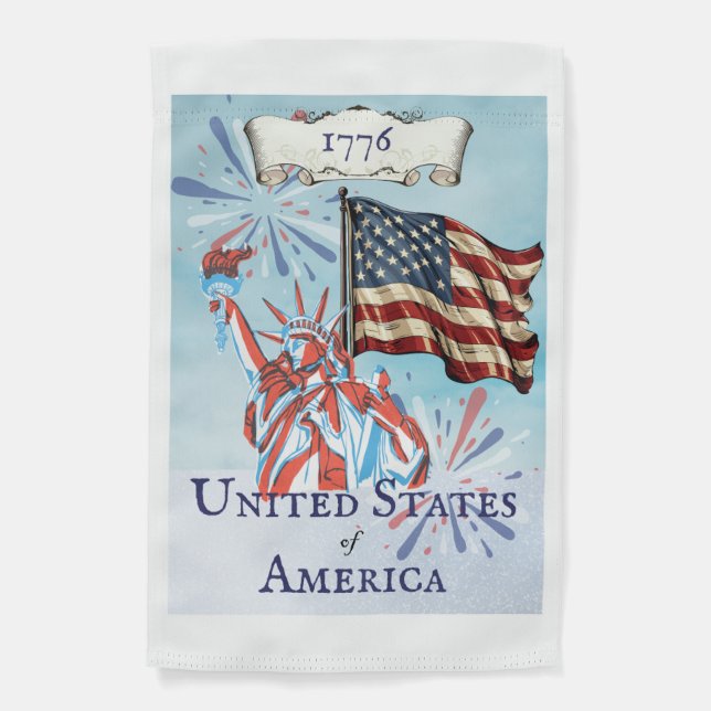 Decorative USA- 4th of July - Garden Flag (Front)