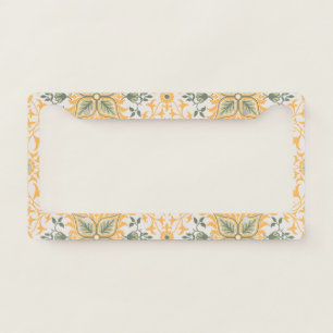 Decorative Vintage Floral Vines License Plate Frame