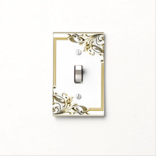 Decorative Vintage Flourish Pattern Light Switch Cover
