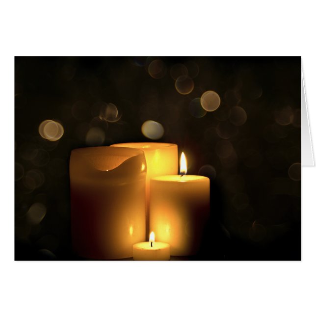 Decorative Votive Candles Cards (Front Horizontal)