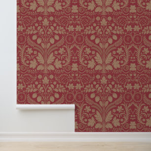 Decorative Warm Tone Peacock Wallpaper