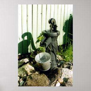 Decorative Water Pump Poster